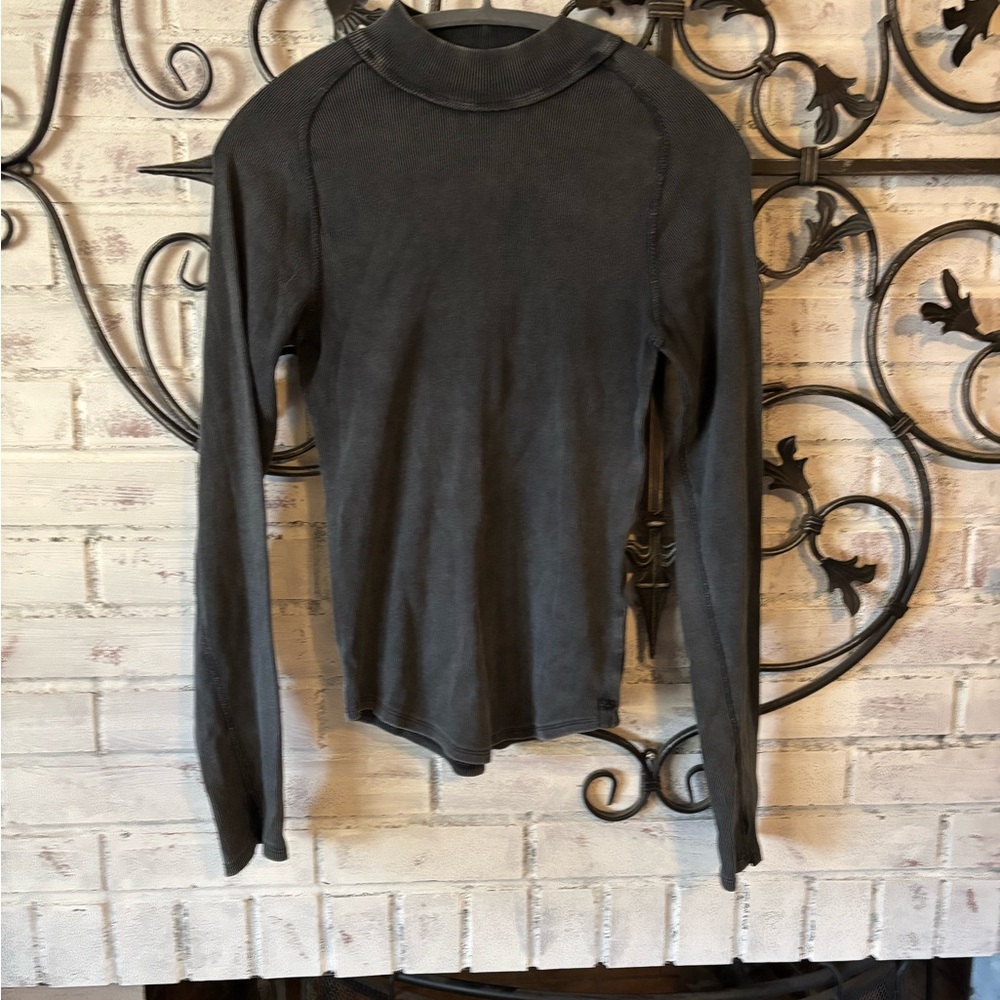 We The Free Charcoal Long Sleeve Top